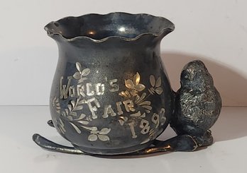 Osborne And Company Quadriple Plated 1893 Wolds Fair Toothpick Holder