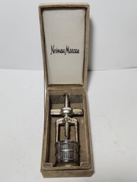 Neiman Marcus Silver Plated Wine Press Form Cork Screw