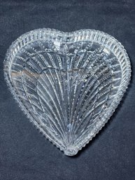 Waterford Crystal Heart Shaped Tray With Engraving