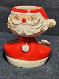 Rare Form Holt Howard Ceramic Santa Claus Cigarette Holder With Ashtray