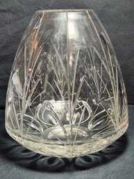 Unusual 8'bulbous  Cut Crystal Vase
