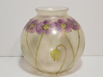 Bulbius  Victorian Hand Painted Art Nuveau Vase