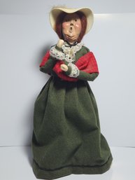 Byers Choice Caroler Doll 13' Woman In Green Dress