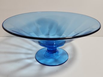 9 1/2 ' Teal Blue Depression Glass Composed
