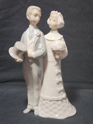 Lladro Porcelain Bride And Groom Figurine