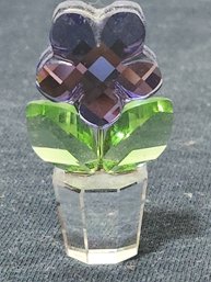 Swarovski Crystal Colored Crystal Flower In Pot