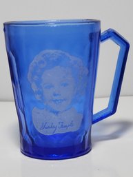 Cobalt Blue Glass Shirley Temple Mug