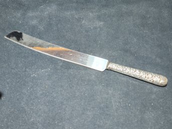 Sheffield Stainless Steel Cake Knife With Sterling Silver Repose Handle