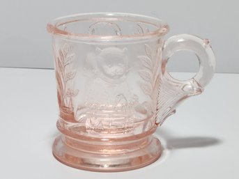 Pink Pattern Glass Child's Mug
