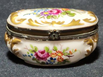 Royal Porcelain Floral Decorated Keepsake Box