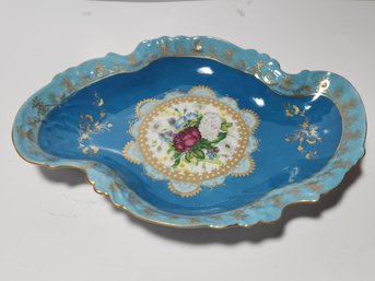 Stunning Imperial Porcelain Floral Decorated Dish