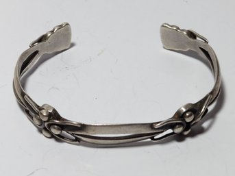 Taxco Mexican Sterling Silver Braclet Signed Lopez