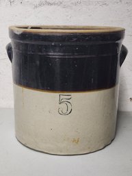 5 Gallon Stoneware Crock With Handles