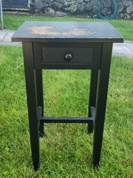 Black Painted One Draw Stand