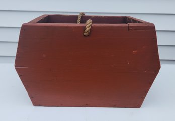 Unusual Pine Carry In Red Paint