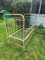 Antique Iron Crib ( For Decorative Use Only)
