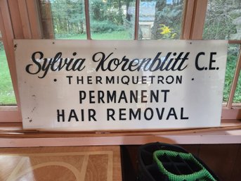 Sylvia Korenblitt C.E. Vintage Hair Removal Sign
