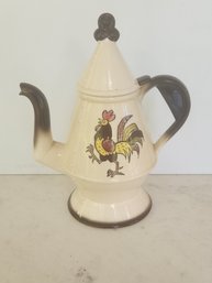 Metlox Rooster Decorated Coffee Pot