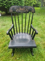 Childs Nichols And Stone Black Painted Maple Rocking Chair