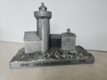 Banthrico Cape Ann Savings Bank Metal Sesquicentenial Commemorative Still Bank