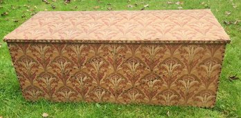 Antique Fabric Covered Storage Chest