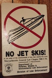 No Jet Skis Sign.