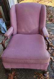Vintage Upholstered Mahogany Livingroom Arm Chair