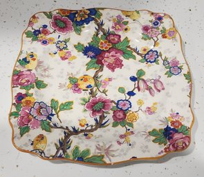 Crown Ducal Square Chintz Pattern Plate