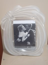 Large Mikasa Crystal Standing Picture Frame
