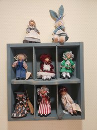 Collection Of 8 Sherry's Clothespin Dolls