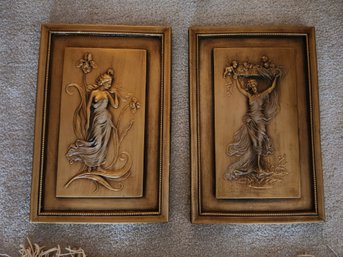 Pair Of Decorative Wall Plaques