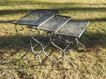 Set Of Wrought Iron Nesting Tables