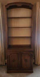 Cherry Two Part Step Back Hutch With Plate Rails