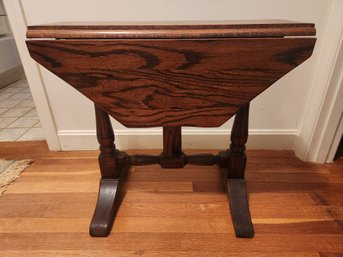 Colonial Style Oak Butterfly Side Table