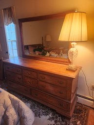 Cushman Colonial Maple Chest Of Drawers With Mirror