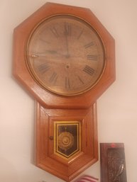 Sessions Oak School House Clock