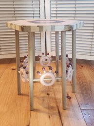 Painted Octagonal Stick And Ball Stand
