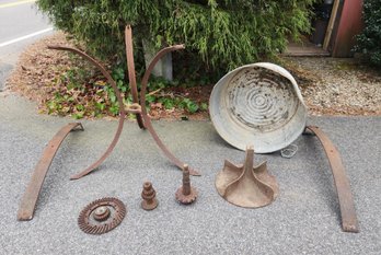 Lot Of Metal Objests For Repurposing Or Decorating