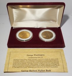 George Washington And George Herbert Walker Bush Commemorative Coin Set