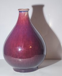 Bulbous Chinese Porcelain Flambe'vase