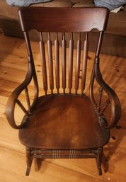 Antique Bent Brothers Oakk And Maple Rocking Chair