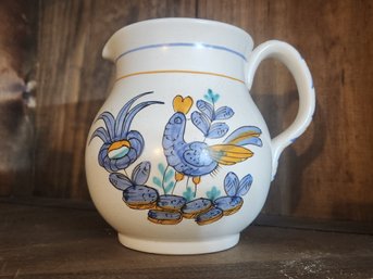 Hand Painted Italian Pottery Pitcher
