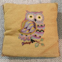 Owl Needle Point Pillow.