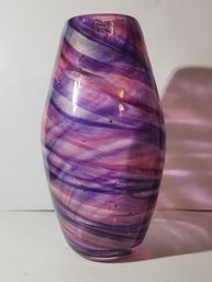 9 1/2' Hand Blown Art Glass Vase