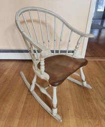 Factory Painted Ethan Allen Bow Back Windsor Style Rocking Chair