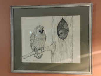 Steve Leonard Signed Limited Edition Print 'Barred Owls '136/500