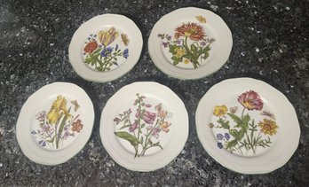 5 Decorative  Bareuther Waldsassen Germany Botanical Plates