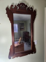 Late Nineteenth Century Bench Made Beveled Glass Chippendeal Style Mirror