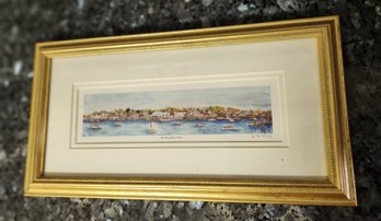 Signed Framed Print Of Booth Bay Harbor Maine By Jim O'reilly
