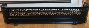 Black Painted Paw Foot Brass Fireplace Fender
